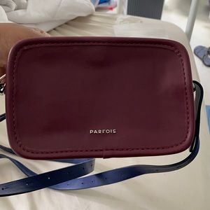 Burgundy and Blue crossbody / fannypack